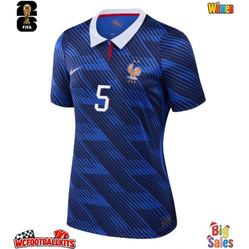 France Jules Kounde #5 Replica Home Stadium Shirt for Women World Cup 2026 Short Sleeve